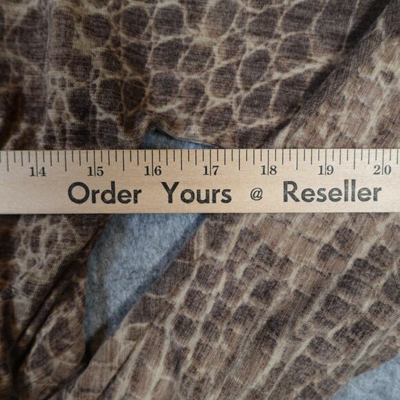 MaxMara Sweater Womens S/M? Wool Blend Faux Wrap Knit Animal Print Surplice - Picture 6 of 8